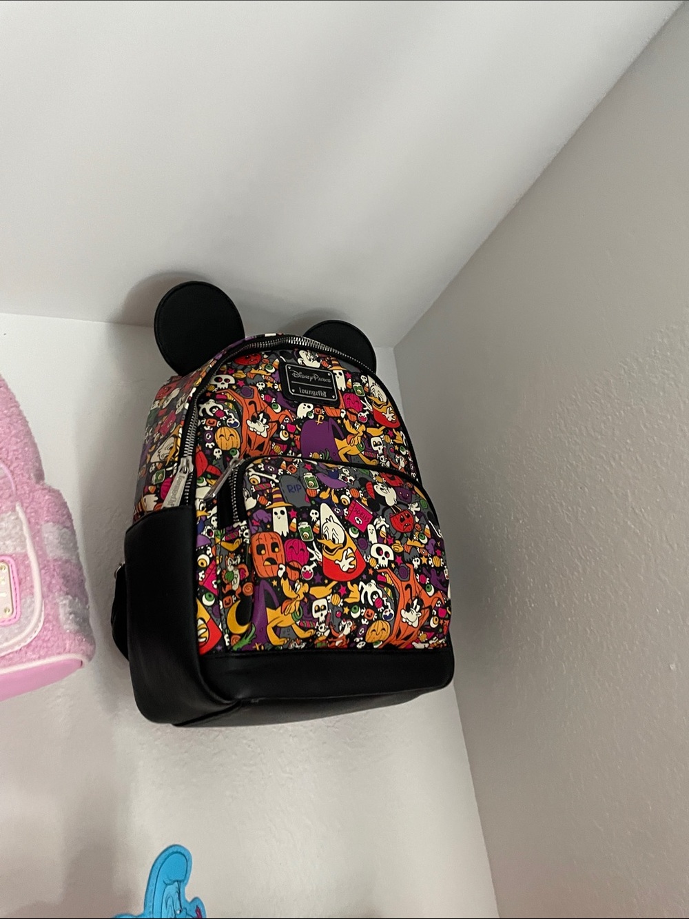 Loungefly Disney Halloween Pattern Kids Backpack - Black